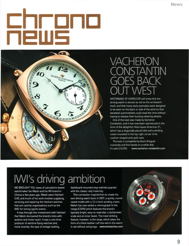 IWI Watches - Chronograph - Octane Nov 2009