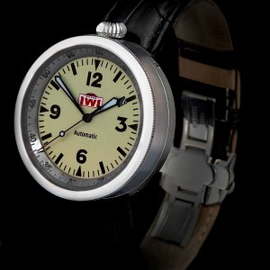 IWI Watches M3 on Black Aligator Strap Stainless Steel Case