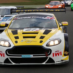 IWI Watches Ambassador Jody Fannin at British GT Media Brands Hatch 2015 Aston Martin GT3